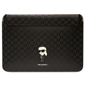 Karl Lagerfeld Saffiano Monogram Ikonik case for a 16" laptop - black