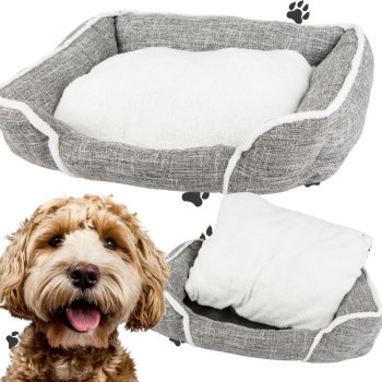 Soft and comfortable dog bed with pillow, size M