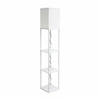 Floor Lamp with Shelves E27 Modern Standing Light, 160cm, white