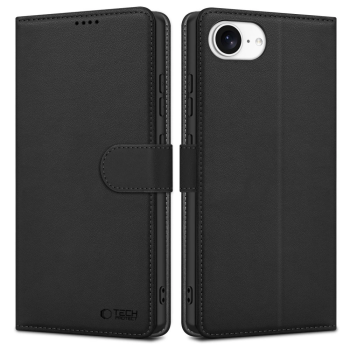 Apple iPhone 16e / SE (2025) 6.1'' Tech-Protect Wallet Book Case Cover, Black