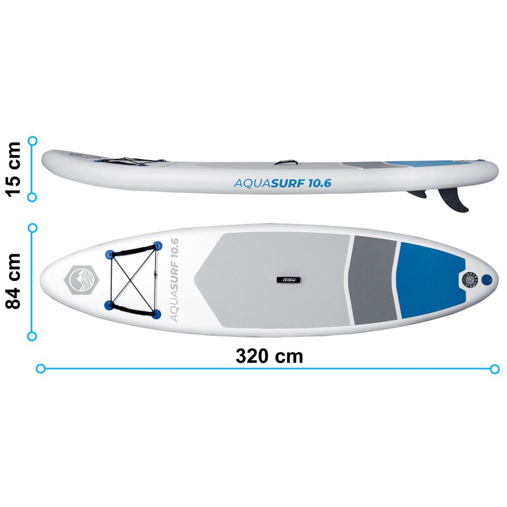 Inflatable SUP Paddle Board, Neo-Sport Aquasurf 170200, 320x84x15 cm (2)