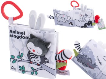 Kids Baby Soft Fabric Sensory Book with Animal Tails, Owl