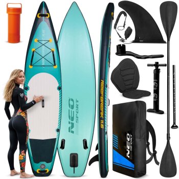Inflatable SUP Paddle Board, Neo-Sport Reefbreak 170303, 350x81x15 cm