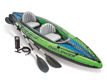 Inflatable Kayak Intex Challenger K2 351x76x38 cm 68306, green