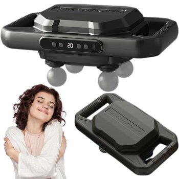 Powerful Body Massager with 4 Heads, 20 Speeds, 6 Modes, USB Rechargeable