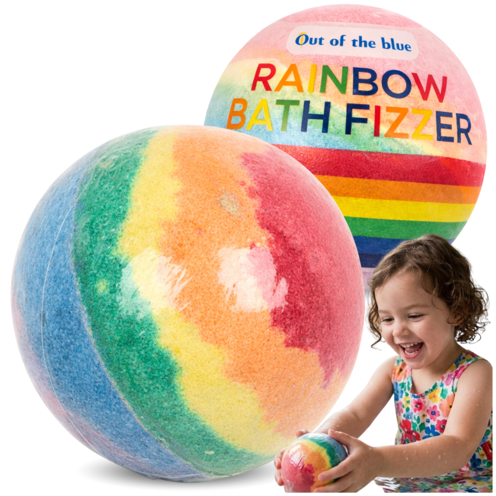 Rainbow Bath Bomb for Kids and Adults, 180g, Multicolor