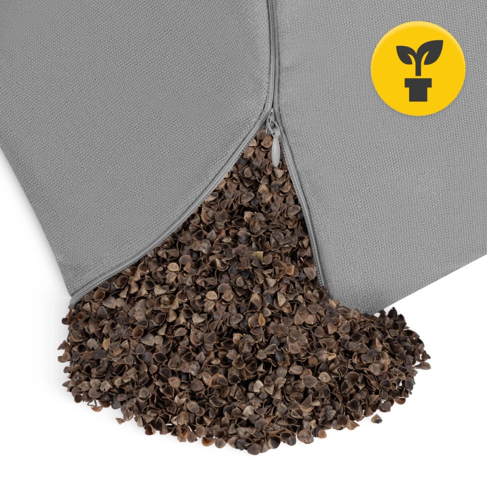 Meditation cushion 4FIZJO Zafu crescent, grey (2)