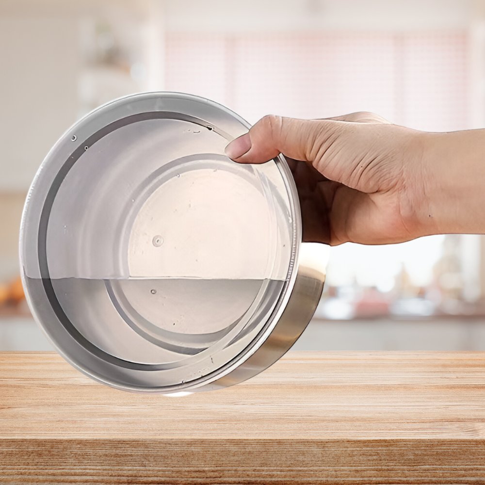 Kitchen Bowl Set with Lids, 5 Pieces, Stainless Steel (4)