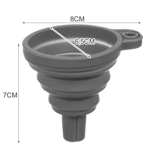 Folding Silicone Funnel, grey (2)