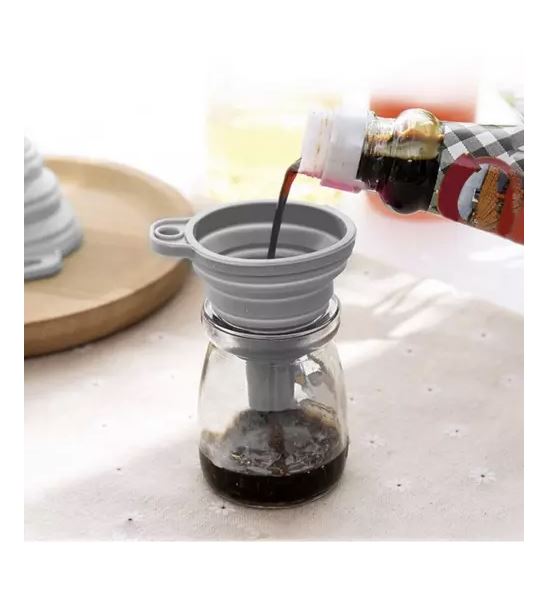 Folding Silicone Funnel, grey (6)