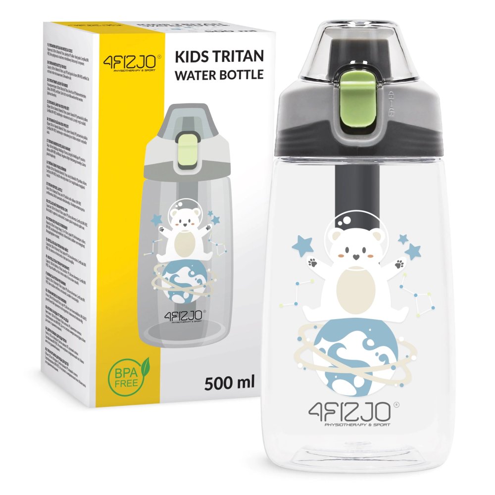 4FIZJO Kids Water Bottle Bear, 500 ml, multicolour (3)