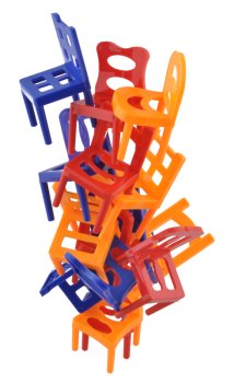 Children's Board Game Puzzle Balance Chairs Tower