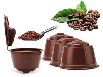 Reusable Refillable Coffee Capsules Pods for Dolce Gusto Coffee Machines, Set of 5