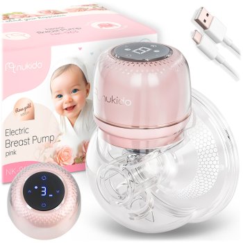 Electric Breast Pump, Lactator, Pink (Nukido NK-963)