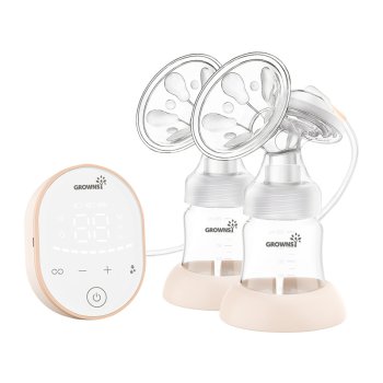 Double Breast Pump Grownsy EBP02 Pink USB Rechargeable