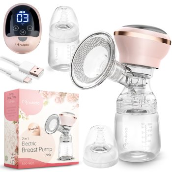 Electric Breast Pump, Lactator, Pink (Nukido NK-960)