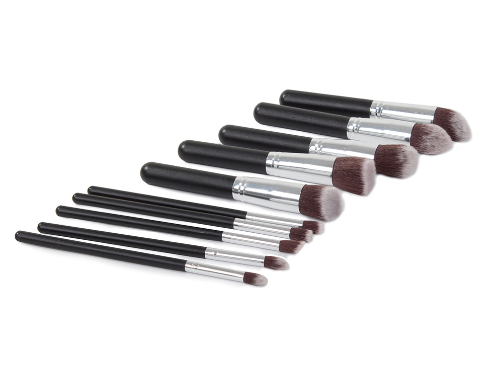 Professional 10-Piece Makeup Brush Set, Black (0)