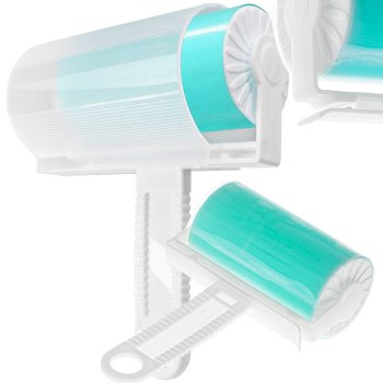 Silicone gel lint roller for clothes, removes pet hair, green