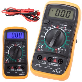 XL830L Digital Multimeter LCD AC/DC Ammeter Voltage Tester