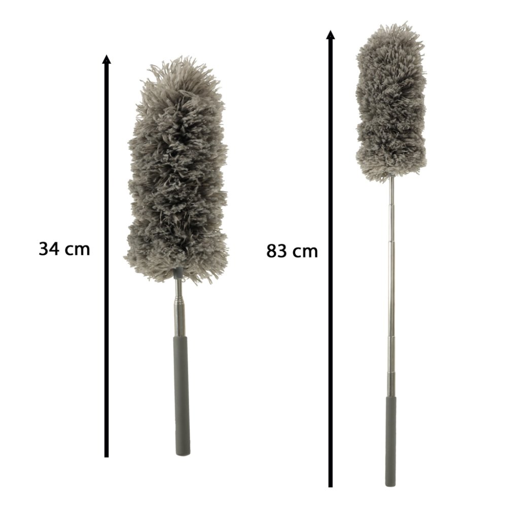 Telescopic Microfiber Duster for Cleaning, Grey (1)