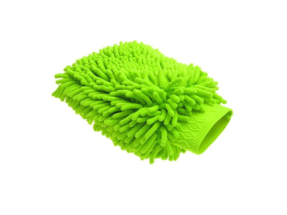 Double Sided Microfiber Car Wash Mitt for Cleaning and Detailing, Green (0)