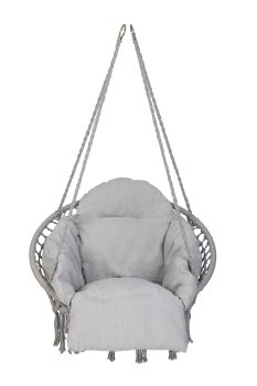 XXL "Stork's Nest" Swing with Cushion for Garden Terrace or Balcony, Gray