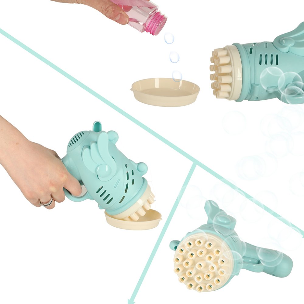Kids Soap Bubble Gun with Wings, Blue (1)