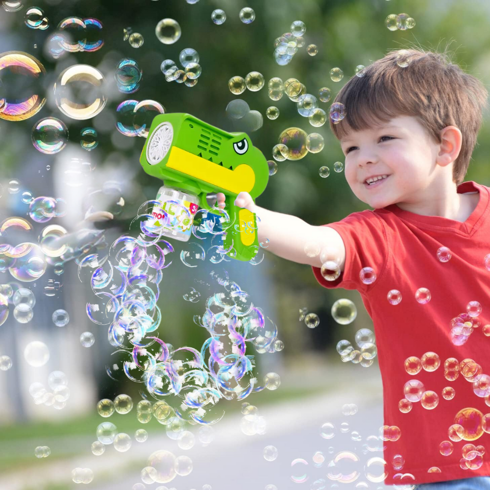 Soap Bubble Gun Apparatus "Dinosaur" + Liquid (1)