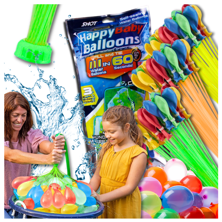 Quick Fill Water Balloons for Kids 111 Pack Summer Outdoor Fun