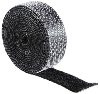 Cable Management Velcro Tape Organizer 1M, black