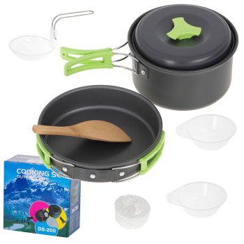 Travel Hiking Camping Cookware Set Portable Lightweight Outdoor Cooking Set