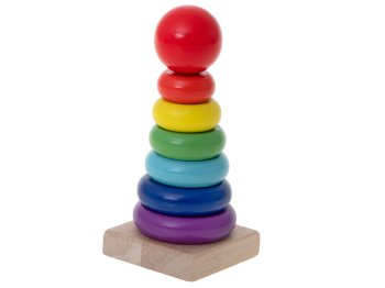 Wooden pyramid tower for Child development 13cm