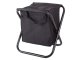Folding fishing chair with thermal bag, black