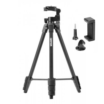 Camrock CP-510 Lightweight Tripod for Cameras and Smartphones with Accessories 41-136 cm, Black