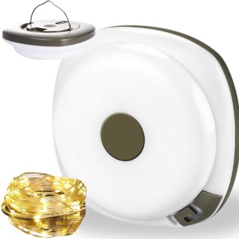 Rechargeable LED Camping Lantern with 8m Retractable String Lights