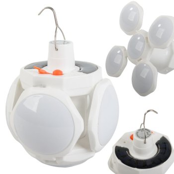 Foldable Solar LED Camping Lantern with Hanging Hook for Tent & Outdoors