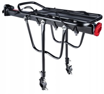Universal Bicycle Rear Aluminum Trunk Bike Rack, Black