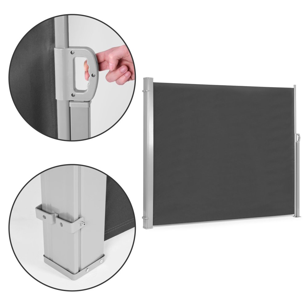 Retractable Side Awning Privacy Screen 350x180 cm MultiGarden, anthracite (3)