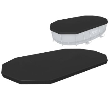 Oval Frame Pool Cover 427x250x100cm Bestway 58425