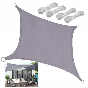 Garden Patio Waterproof Sun Shade Sail Awning Canopy 4x3m, Gray