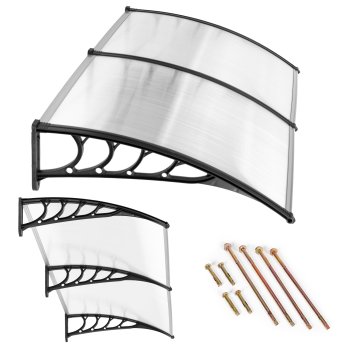 Double Door Canopy 200x100 cm Polycarbonate Entrance Awning MultiGarden