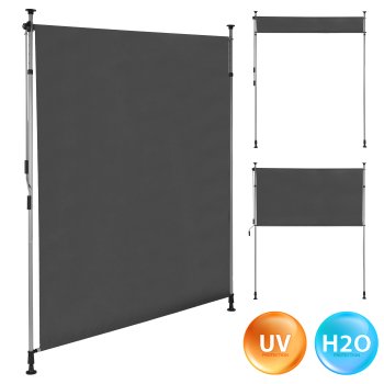 Clamp-On Retractable Balcony Awning MultiGarden, Anthracite
