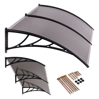 Double Door Canopy Polycarbonate Awning 200x100 cm MultiGarden