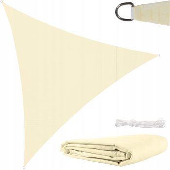 Gardlov 23146 Garden Patio Waterproof Sun Shade Sail Awning Canopy 3x3х3m, Beige