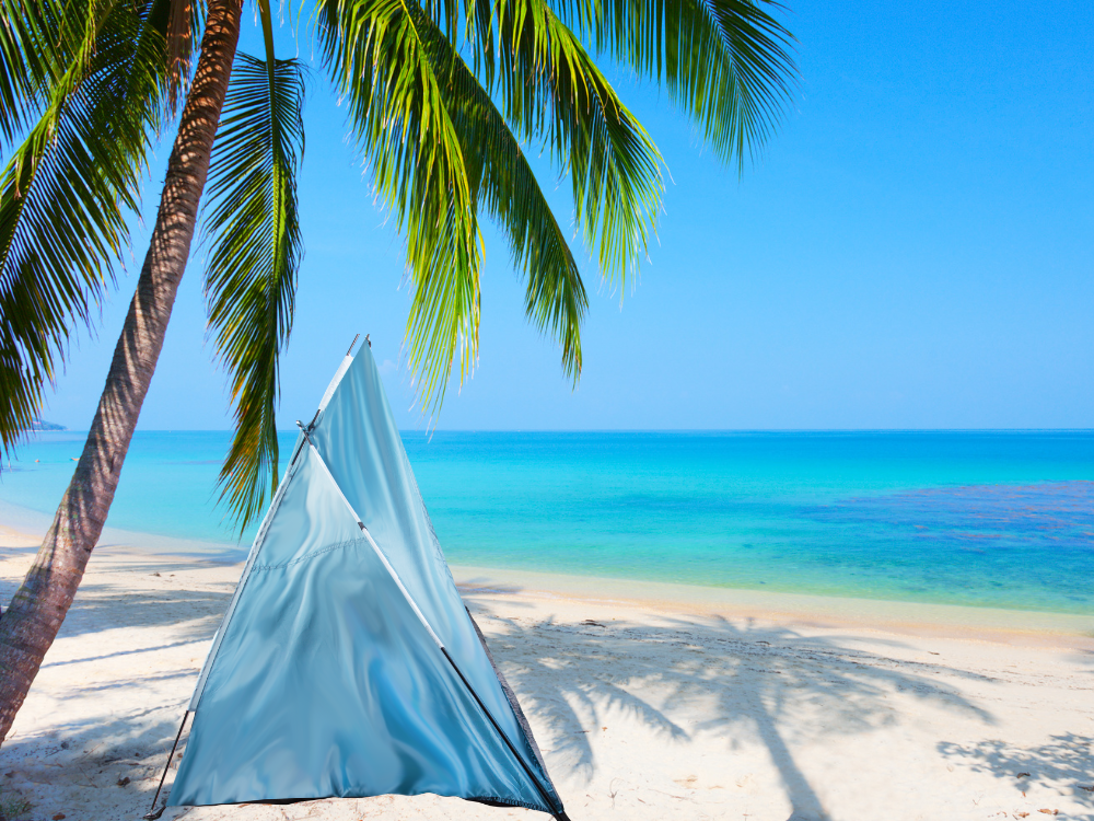 Large Beach Tent – Sun Shelter for Beach, Garden, Blue (2)