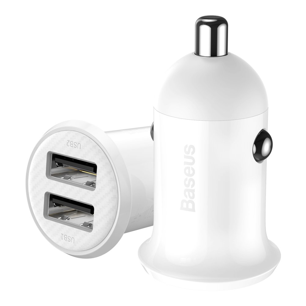 Baseus Grain Pro car charger 2x USB 4.8 A white (CCALLP-02) (0)