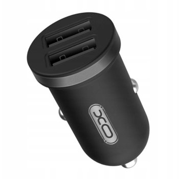 XO TZ08 Quick Car Charger 2xUSB 2.1A with Apple iPhone Lightning Cable, Black