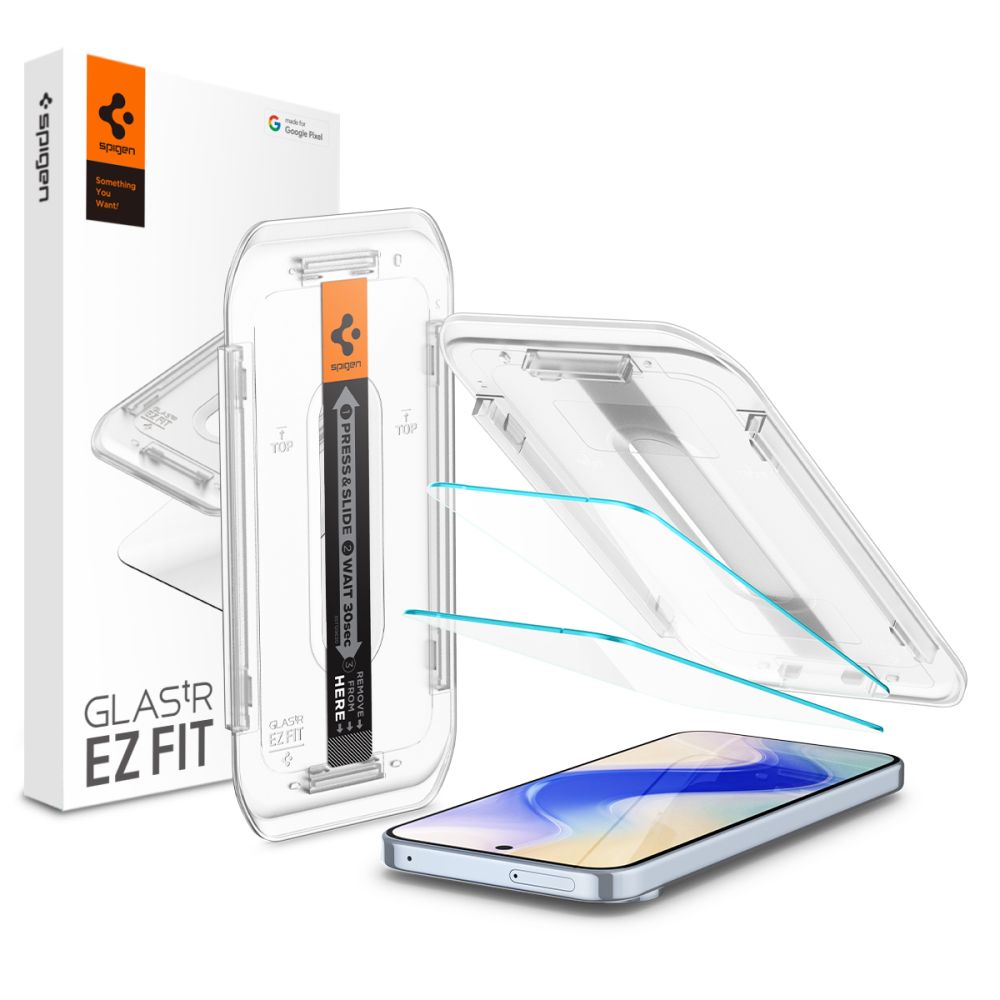 Spigen Glas.tR EZ Fit Tempered Glass with Applicator for Google Pixel 9 / 9 Pro (2 pcs.)