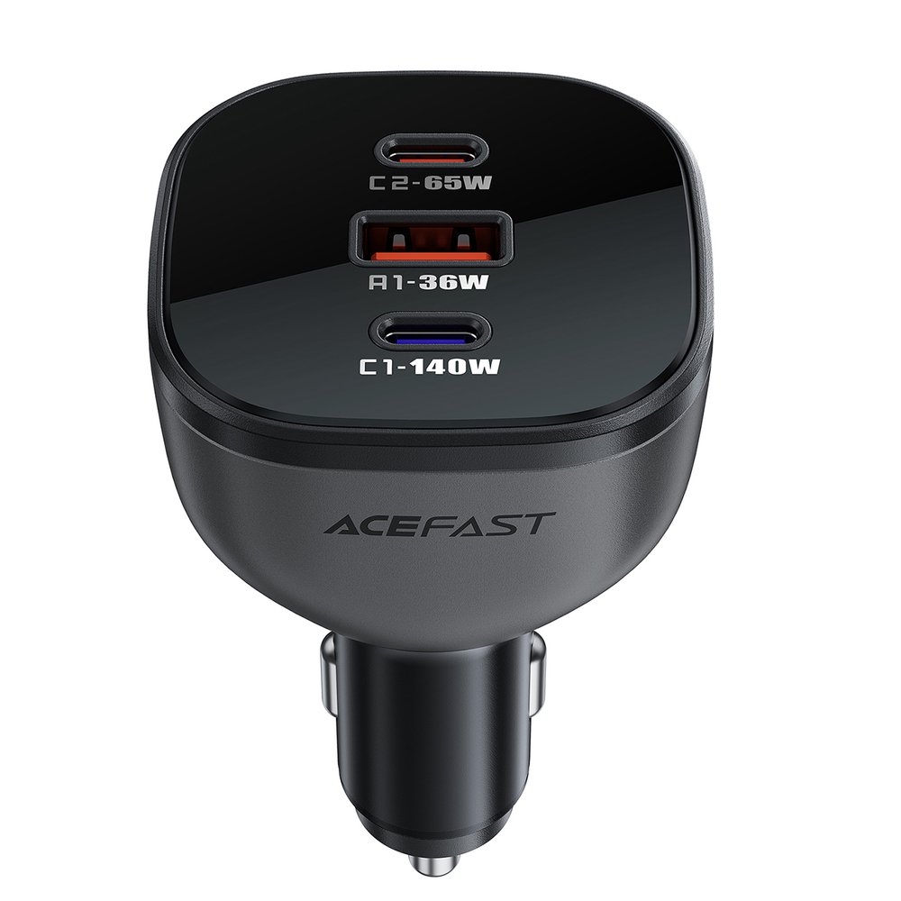 Acefast B14 car charger 165W 2x USB-C 1x USB-A - black (2)