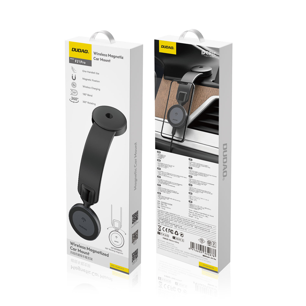 Dudao F21 Pro 15W MagSafe Inductive Car Charger - Black (0)
